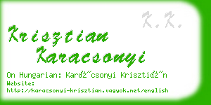 krisztian karacsonyi business card